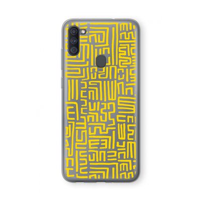 Majorelle Blue Print: Samsung Galaxy A11 Transparant Hoesje