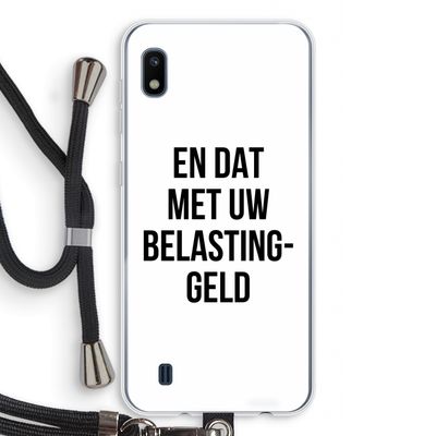 Belastinggeld: Samsung Galaxy A10 Transparant Hoesje met koord