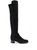 Stuart Weitzman cuissardes en daim - Noir