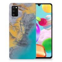 Samsung Galaxy A41 | TPU | Siliconen hoesje | Marble Blue Gold