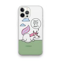 Unicorn: iPhone 12 Pro Max Transparant Hoesje