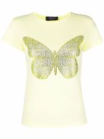 Blumarine t-shirt à ornements strassés - Jaune - thumbnail