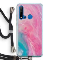 Roze explosie: Huawei P20 Lite (2019) Transparant Hoesje met koord