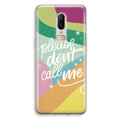 Don't call: OnePlus 6 Transparant Hoesje