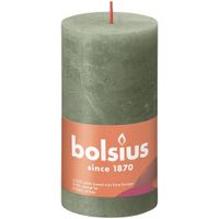 Bolsius kaars rustiek 13x7 cm fresh olijf - thumbnail