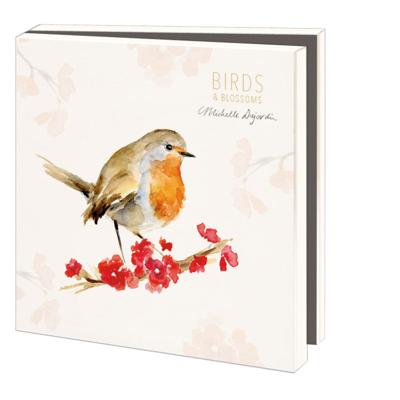 Kaartenmapje 10 kaarten Birds en Blossoms, Michelle Dujardin