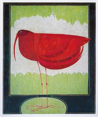 Kunstdruk Beate Rose - Vogel 10a 52x62cm