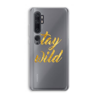 Stay wild: Xiaomi Mi Note 10 Pro Transparant Hoesje