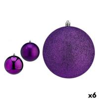 Set kerstballen Krist+ 00774 00774 Paars PVC Ø 12 cm (6 Stuks)