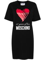 Moschino robe courte à appliqué cœur - Noir - thumbnail