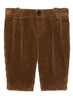 Gucci Kids pantalon en velours à logo GG - Marron