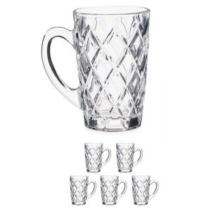 Set van 12x stuks luxe koffieglazen 170 ml met oor