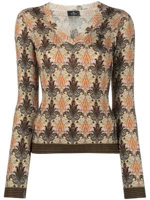 ETRO pull à motif cachemire - Jaune