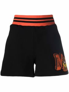 Moschino short en coton à logo imprimé - Noir