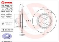 Remschijf BREMBO, Remschijftype: Massief, u.a. für Audi