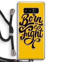 Born to Fight: Samsung Galaxy Note 8 Transparant Hoesje met koord