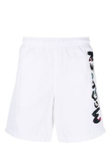 Alexander McQueen short de bain à logo imprimé - Blanc