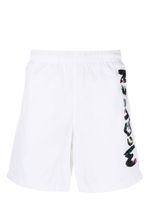 Alexander McQueen short de bain à logo imprimé - Blanc - thumbnail