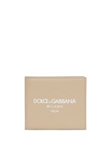 Dolce & Gabbana portefeuille en cuir à logo imprimé - Tons neutres