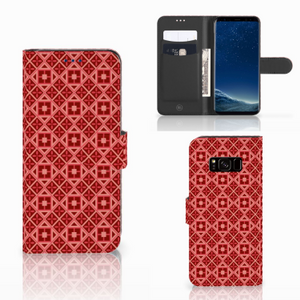 Samsung Galaxy S8 Telefoon Hoesje Batik Rood