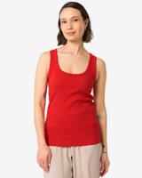 HEMA Dames Tanktop Anouk Rib Rood (rood)