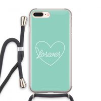Forever heart pastel: iPhone 7 PLUS Transparant Hoesje met koord Forever heart pastel: iPhone 7 PLUS Transparant Hoesje met koord