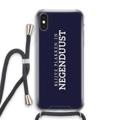 Blijve plakken in Negenduust: iPhone X Transparant Hoesje met koord