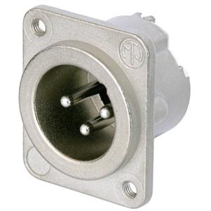 Neutrik NC3MD-LX-M3 XLR-connector Flensstekker, contacten recht Aantal polen: 3 Zilver 1 stuk(s)