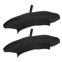 Funny Fashion carnaval verkleed baret hoed - 2x - Fransman - zwart - volwassenen