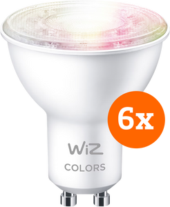 WiZ Smart Spot 6-pack - Gekleurd en Wit Licht - GU10