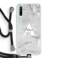 Ivory Marble: Huawei P Smart Pro Transparant Hoesje met koord