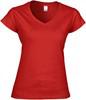 Gildan G64V00L Softstyle® Women´s V-Neck T-Shirt - Red - XL