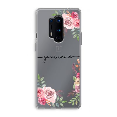 Rozen: OnePlus 8 Pro Transparant Hoesje