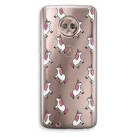 Eenhoorns overal: Motorola Moto G6 Transparant Hoesje