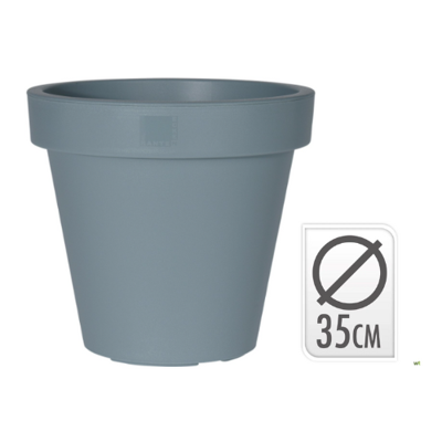 Bloempot ek rond 35cm blauw - Nampook