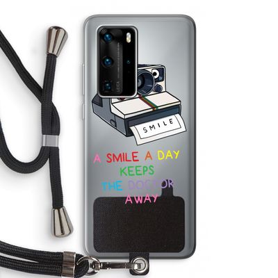 Smile: Huawei P40 Pro Transparant Hoesje met koord