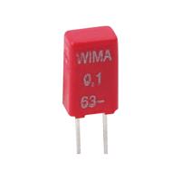 Wima 1 stuk(s) MKT-foliecondensator Radiaal bedraad 63 V/DC, 40 V/AC 10 % (l x b x h) 4.6 x 3.0 x 7.5 mm