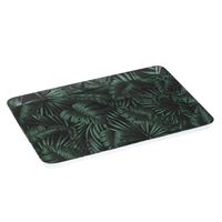 Dienblad/serveerblad rechthoekig Jungle 45 x 30 cm donker groen - Dienbladen - thumbnail