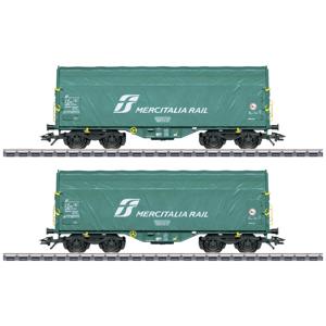 Märklin 47228 H0 2-delige set schuifplankenwagens Shimmns van Mercialia Rail S.r.l.