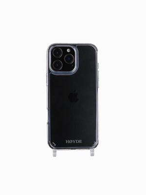 Høyde iPhone 16 Pro Max hoesje - Backcover met siliconen ringen - Transparant