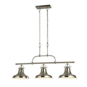 Searchlight Eetkamer hanglamp Dallas mat zilver 3193-3SS