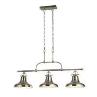 Searchlight Eetkamer hanglamp Dallas mat zilver 3193-3SS - thumbnail