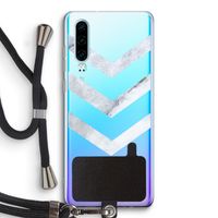 Marmeren pijlen: Huawei P30 Transparant Hoesje met koord