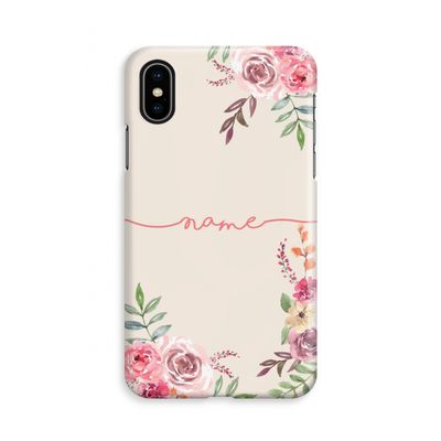 Rozen: iPhone Xs Volledig Geprint Hoesje