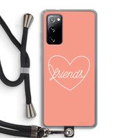 Friends heart: Samsung Galaxy S20 FE / S20 FE 5G Transparant Hoesje met koord