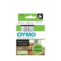 Labeltape dymo labelmanager d1 polyester 24mm wit | 5 stuks