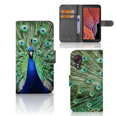 Samsung Galaxy Xcover 5 | Telefoonhoesje | Met pasjeshouder | Pauw