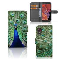 Samsung Galaxy Xcover 5 | Telefoonhoesje | Met pasjeshouder | Pauw