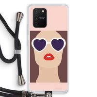 Red lips: Samsung Galaxy S10 Lite Transparant Hoesje met koord