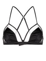 Dolce & Gabbana panelled tulle satin bra - Noir